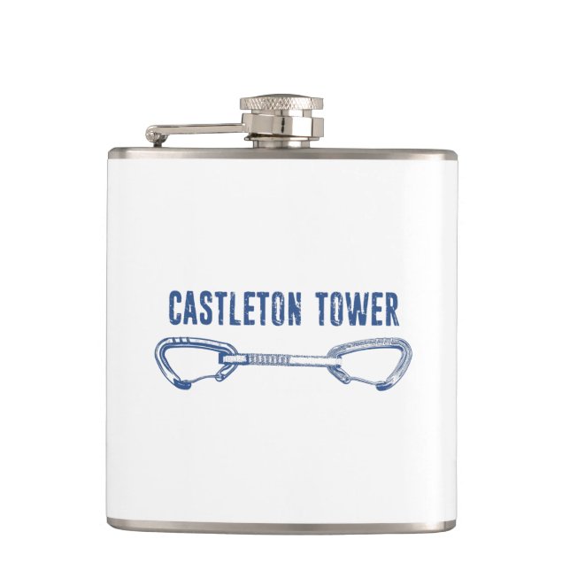 Castleton Tower Climbing Quickdraw Flask (Front)