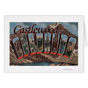 Castlewood, Colorado - Large Letter Scenes Cards