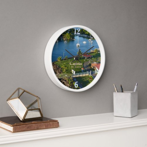 Castries Saint Lucia Caribbean Island Clock