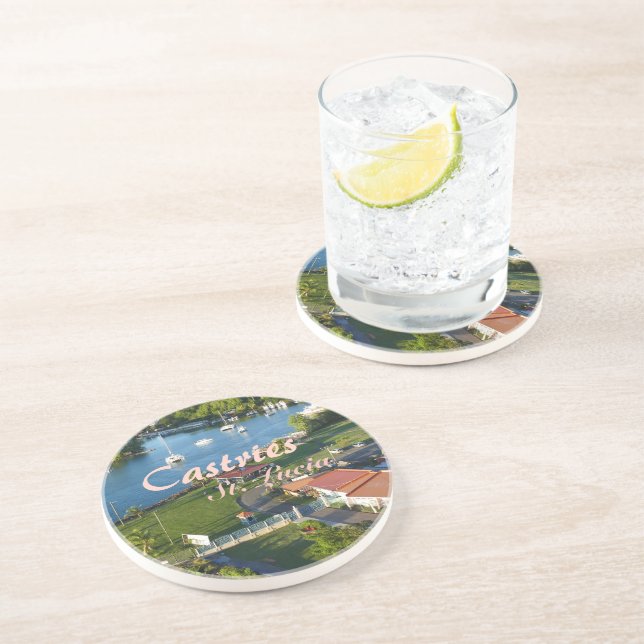 Castries Saint Lucia Caribbean Island Coaster (Side)