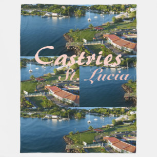 Castries Saint Lucia Caribbean Island Fleece Blanket