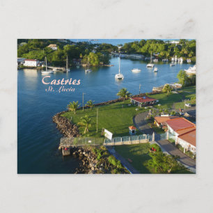 Castries Saint Lucia Caribbean Island Postcard