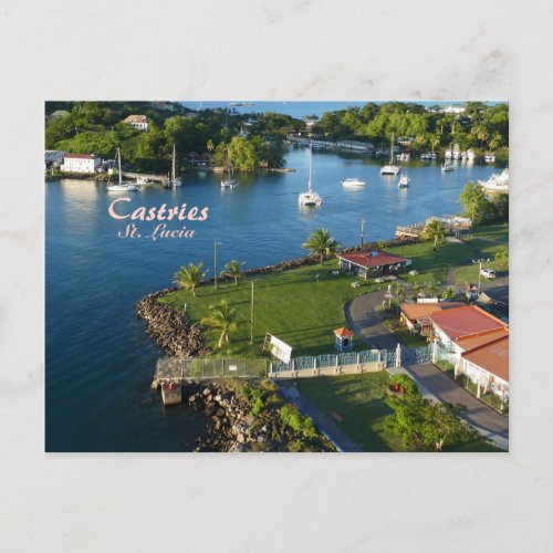 Castries Saint Lucia Caribbean Island Postcard
