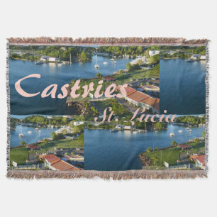 Castries Saint Lucia Caribbean Island Throw Blanket