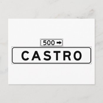 Castro St.  San Francisco Street Sign Postcard by worldofsigns at Zazzle