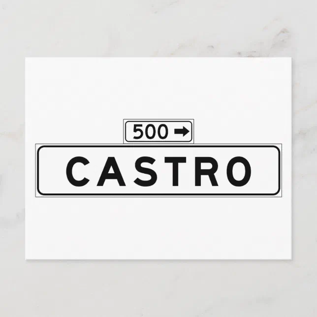 Castro St., San Francisco Street Sign Postcard | Zazzle