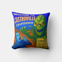 CASTROVILLE, CALIFORNIA 16X16 INCH THROW PILLOW.