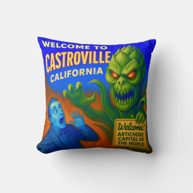 CASTROVILLE, CALIFORNIA 16X16 INCH THROW PILLOW. PILLOW (Front)