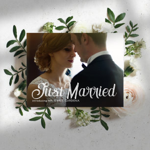 Casua Elopement Photo Announcement Postcard