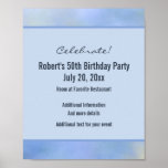 Casual Abstract Blue Yellow Pattern Event Poster<br><div class="desc">You're invited. The Palo Verde collection is a casual light blue and yellow abstract pattern design, appropriate for birthdays, weddings, anniversaries, baby showers, Easter events, summer parties, or any occasion. Design description: Background is a photograph of an abstract light blue and yellow design, created by a the limbs and flowers...</div>