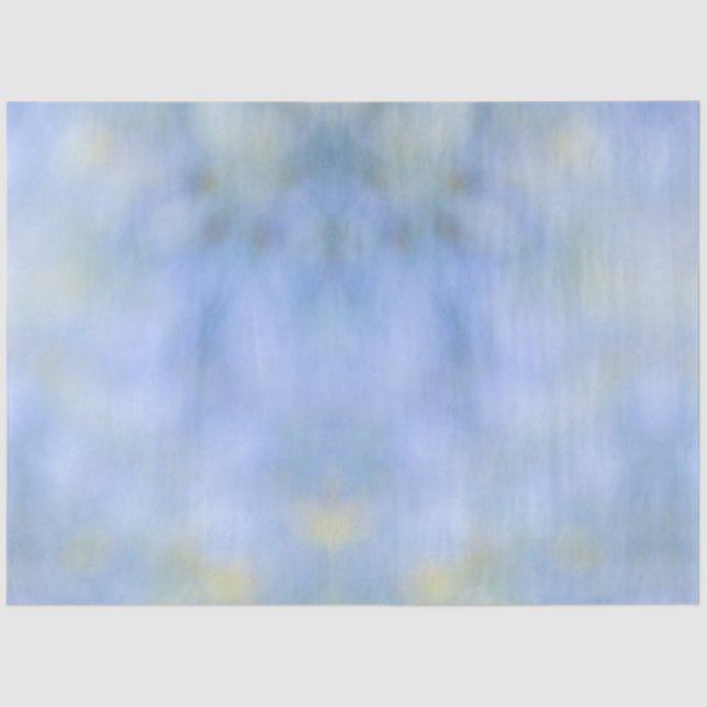 Casual Abstract Blue Yellow Pattern Tissue Paper (Front)