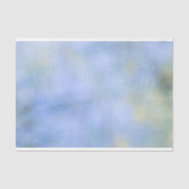 Casual Abstract Blue Yellow Pattern Tissue Paper (Front)