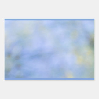 Casual Abstract Blue Yellow Pattern Wrapping Paper Sheets