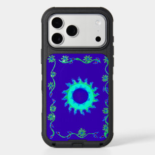 Casual aqua turquoise coral teal cyan pattern art iPhone 17 pro max case