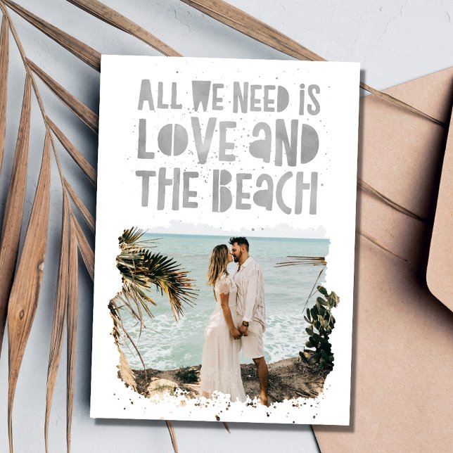 Casual Beach Destination Wedding Save the Date (Casual Beach Destination Wedding Save the Date)