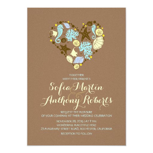 Casual Beach Wedding Invitations 10