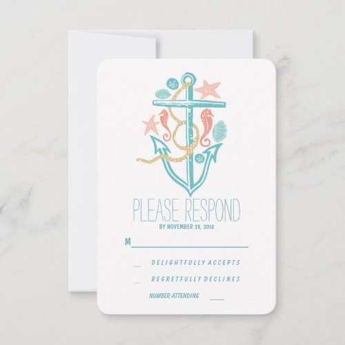 Casual beach wedding RSVP