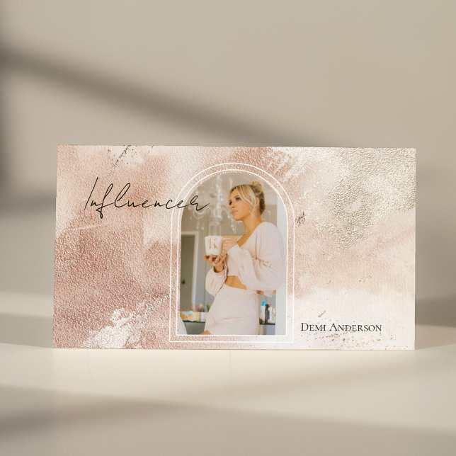 Casual Beige | Modern Influencer Business Cards (Creator Uploaded)