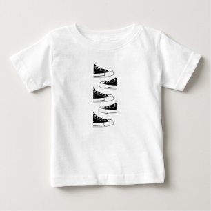 Casual Black Sneakers Baby T-Shirt