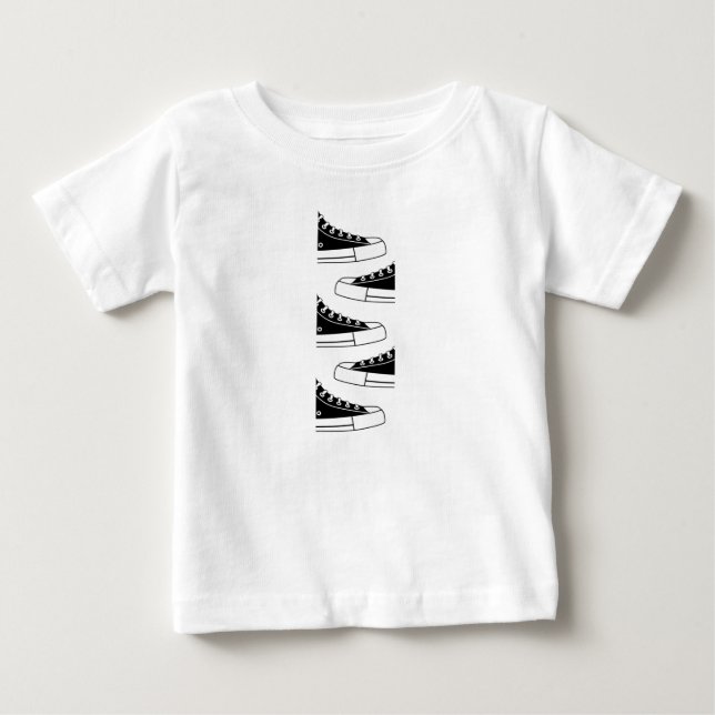 Casual Black Sneakers Baby T-Shirt (Front)