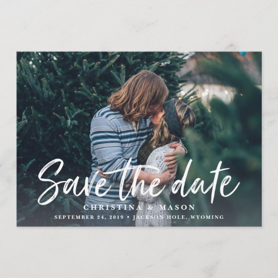 Casual Brush | Photo Save the Date