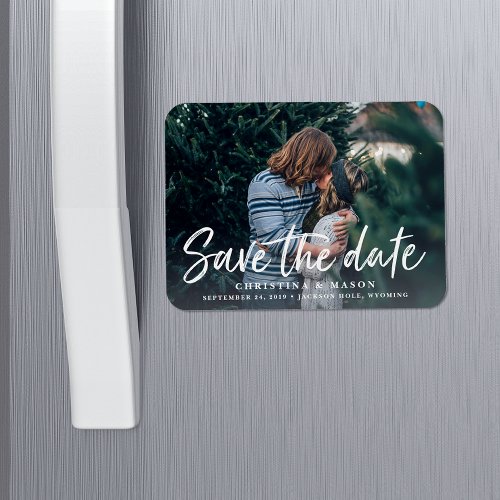 Casual Brush  Photo Save the Date Magnet