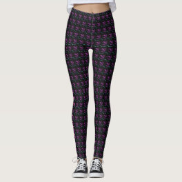 Casual Business Black and Purple Leggings