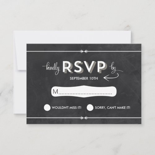 Casual Chalkboard RSVP