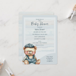 Casual Charming Bear Baby Shower Invitation