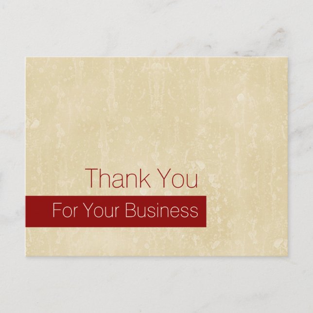 Casual Chic Beige Loyalty Thank You VIP Coupon Postcard (Front)