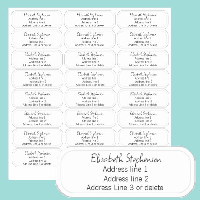 Casual Clear Three Line Return Address Transparent Sticker (Creator Uploaded)
