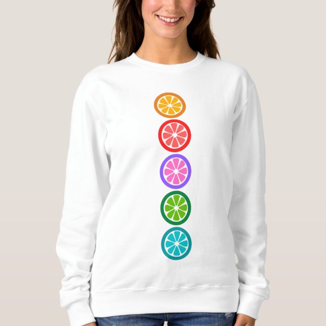 Casual Colorful Fruit Women's Sweatshirt (Front)