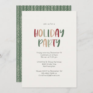 Casual Colorful Holiday Party Invitation