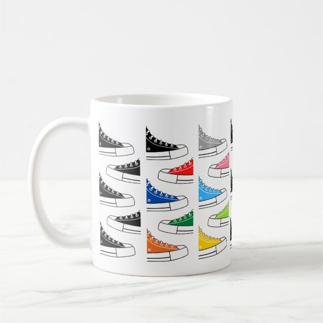 Casual Colorful Sneakers 11 oz. Coffee Tea Mug (Left)