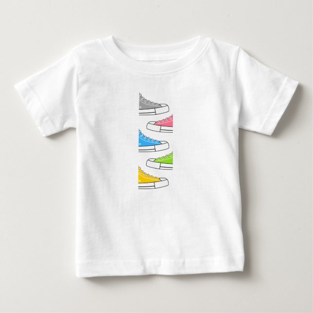 Casual Colorful Sneakers Baby T-Shirt (Front)