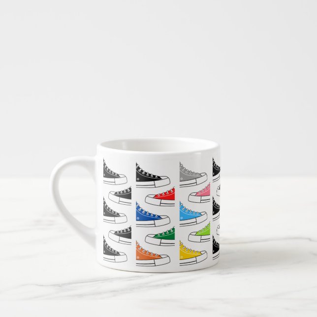 Casual Colorful Sneakers Espresso Cup (Left)