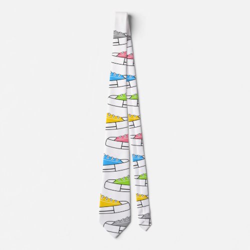 Casual Colorful Sneakers Unisex Neck Tie