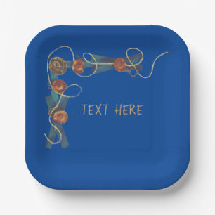 Casual country farm western cowboy hats graduation paper plates
