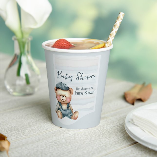 Casual Cozy Baby Shower Personalized Paper Cups (Insitu)