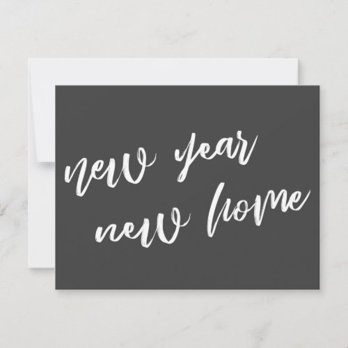 Casual Dark Gray New Year New Home Announcement