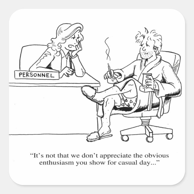 Casual Day Square Sticker (Front)