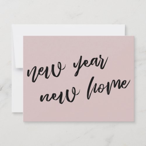 Casual Dusty Rose New Year New Home Announcement