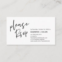 Casual Elegance Wedding Invites RSVP Reminder Card