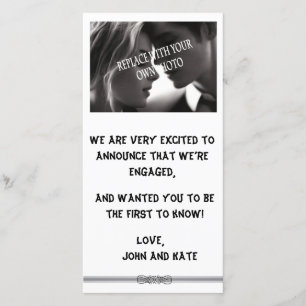 Casual engagement announcement cards templates