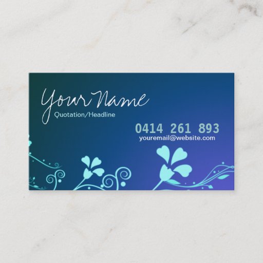 Customizable Casual Floral Business Card