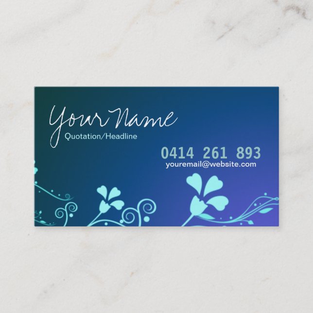 Casual Floral Business Card (Front)