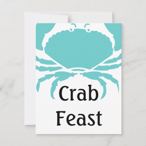 Casual Fun Crab Feast Festival Party Invitations