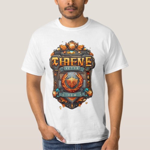 Casual Game Style Vector Badge  T_Shirt