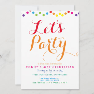 casual gathering invitations rainbow colors
