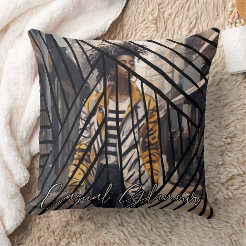 Casual Glamour Throw Pillow